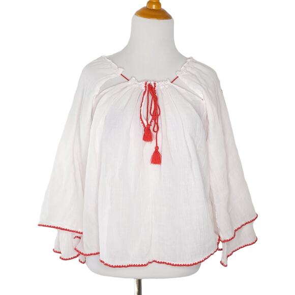 Denim & Supply Ralph Lauren Tops - Ralph Lauren Denim & Supply Embroidered Peasant Blouse White Women Large